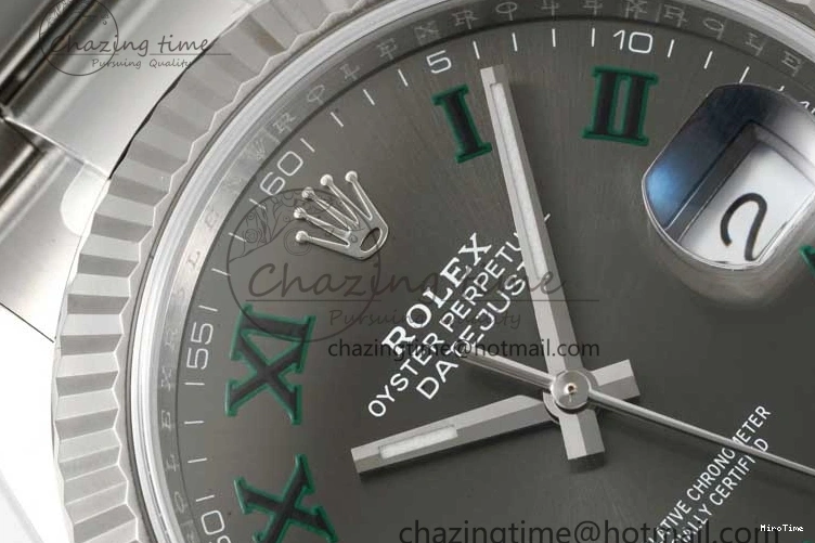 MiroTime 0302 DateJust 41 126334 Clean 1:1 Best Edition 904L Steel Gray Roman Dial on Oyster Bracelet VR Thermal 2430